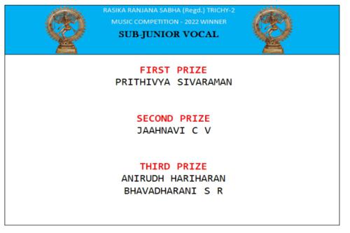 COMPETITION 2022-WINERS SUB JUNIOR VOCAL